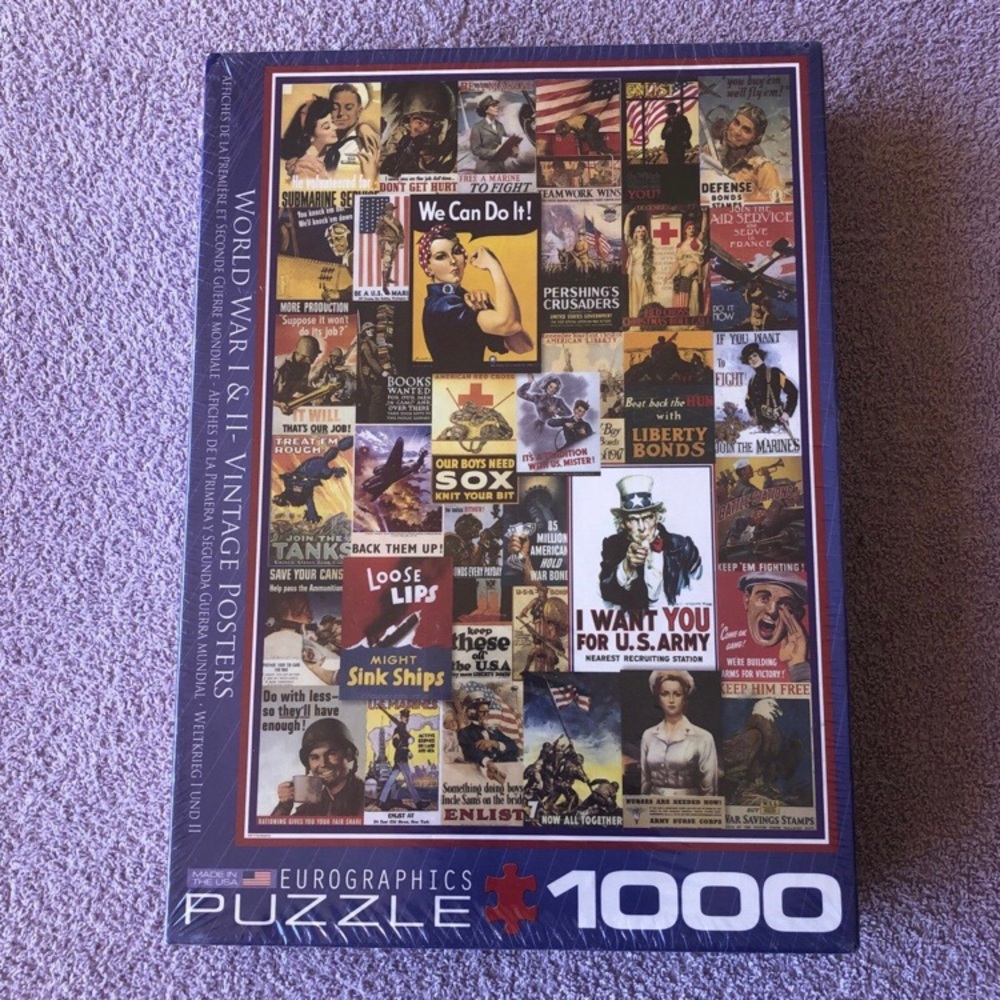 Eurographics Vintage War Posters Puzzle 1000 PCS (SEALED)